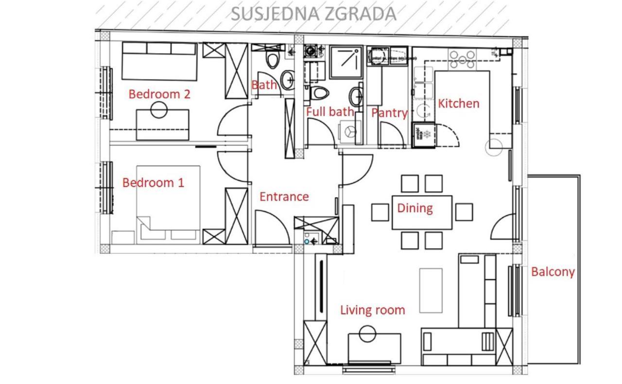Modern 4-Star Luxury Apt - Wfh Ready, Free Parking زغرب المظهر الخارجي الصورة